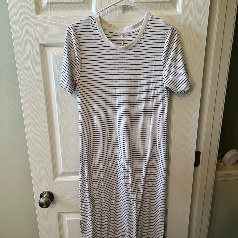 A New Day black and white striped midi dress